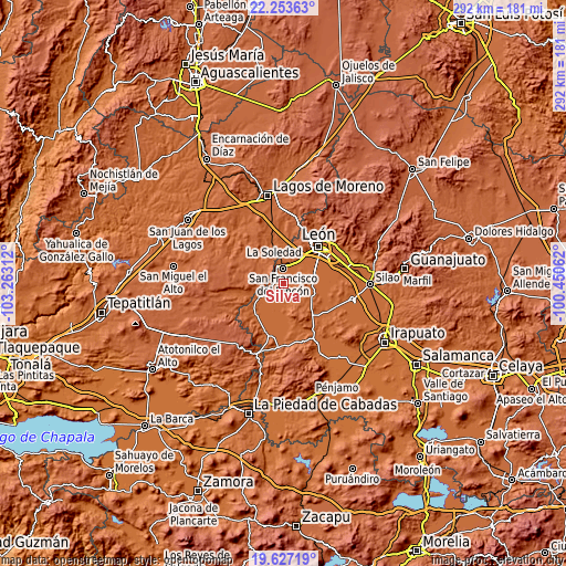 Topographic map of Silva