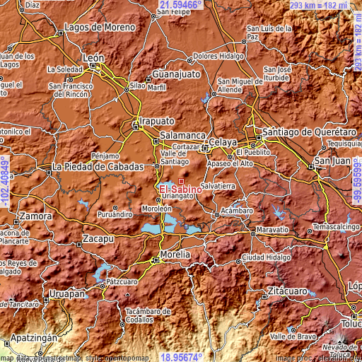 Topographic map of El Sabino