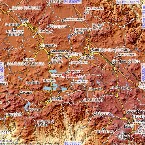 Topographic map of El Acebuche