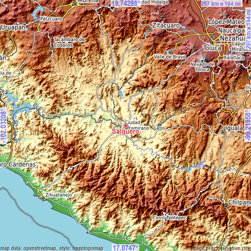 Topographic map of Salguero