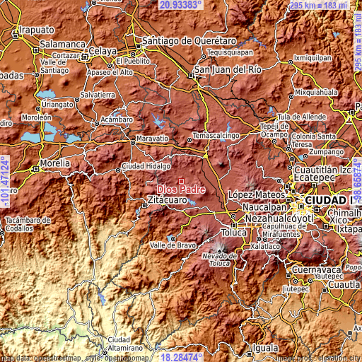 Topographic map of Dios Padre