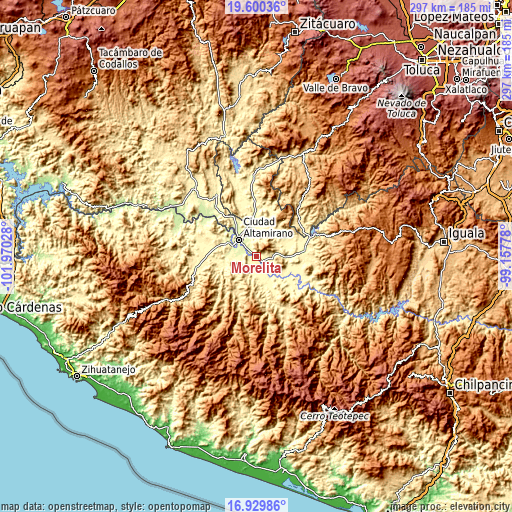 Topographic map of Morelita