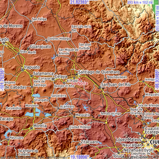 Topographic map of La Noria