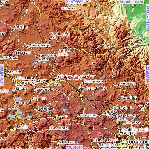 Topographic map of El Gallo