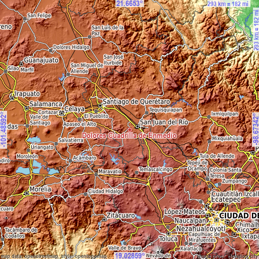 Topographic map of Dolores Cuadrilla de Enmedio