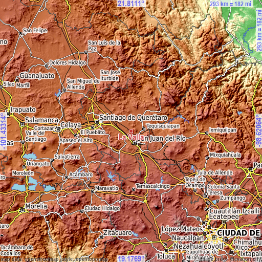Topographic map of La Valla