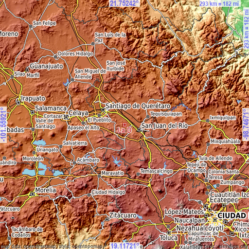 Topographic map of La D