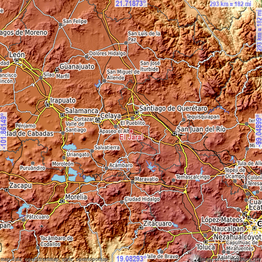 Topographic map of El Jaral