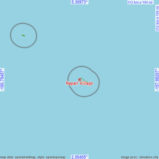 Topographic map of Napari Village