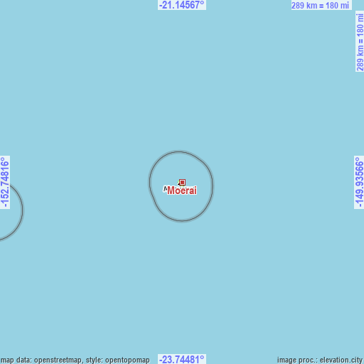Topographic map of Moerai
