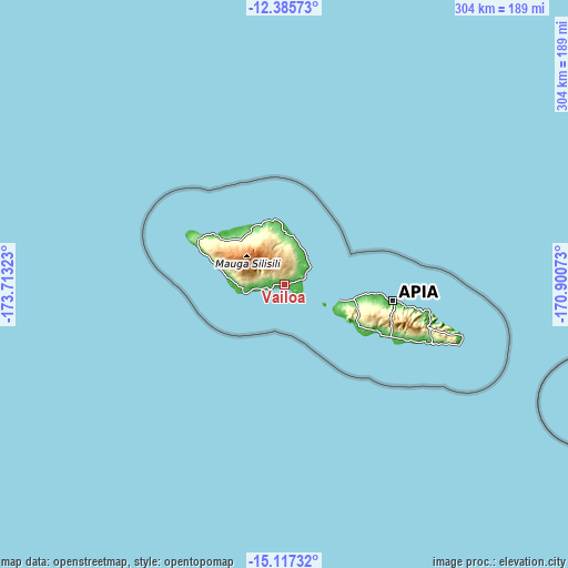 Topographic map of Vailoa