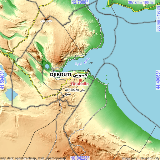 Topographic map of Goubétto