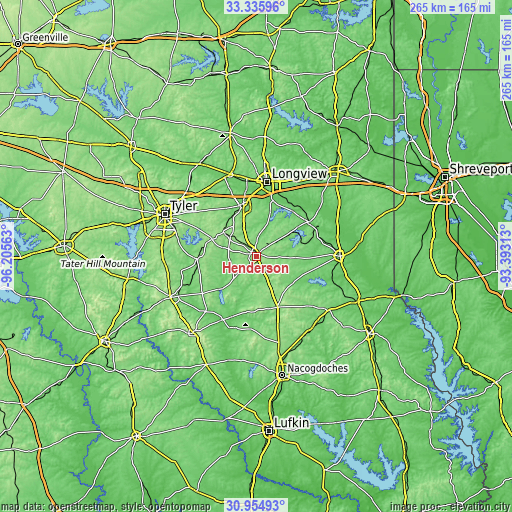 Topographic map of Henderson