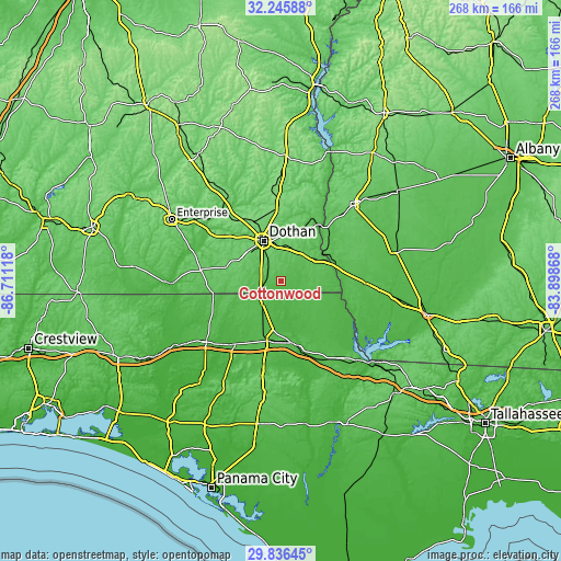 Topographic map of Cottonwood