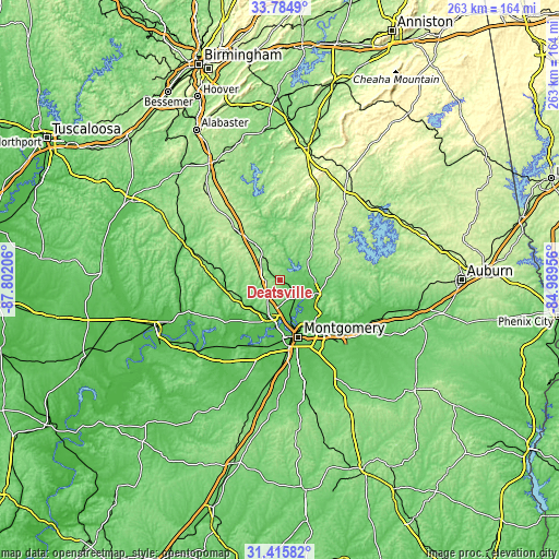 Topographic map of Deatsville