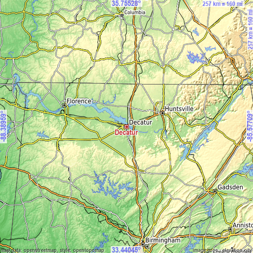 Topographic map of Decatur