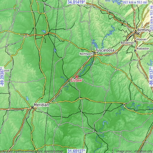 Topographic map of Eutaw