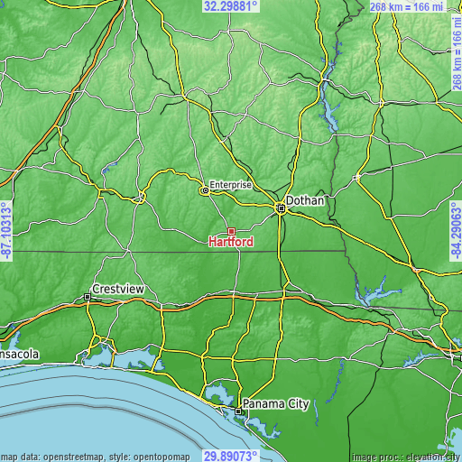 Topographic map of Hartford