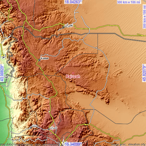 Topographic map of Rajūzah