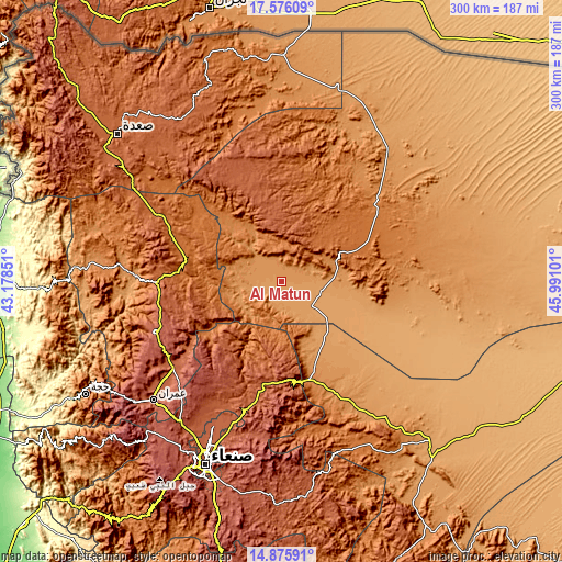 Topographic map of Al Matūn
