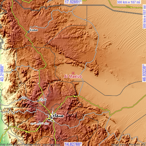 Topographic map of Al Maşlūb