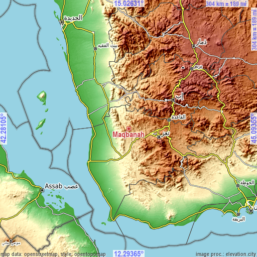 Topographic map of Maqbanah