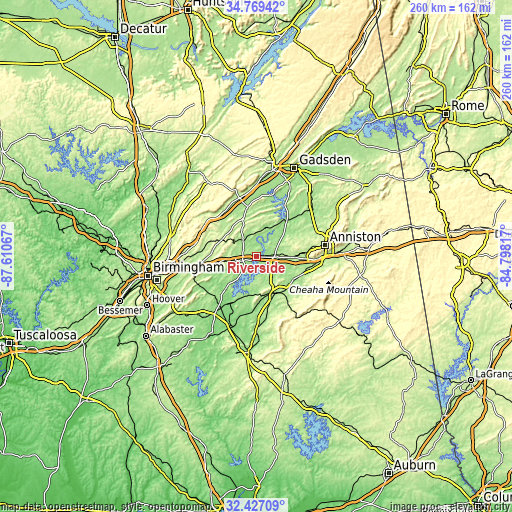 Topographic map of Riverside