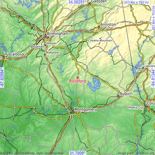 Topographic map of Rockford