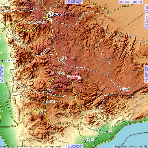 Topographic map of Zakhim