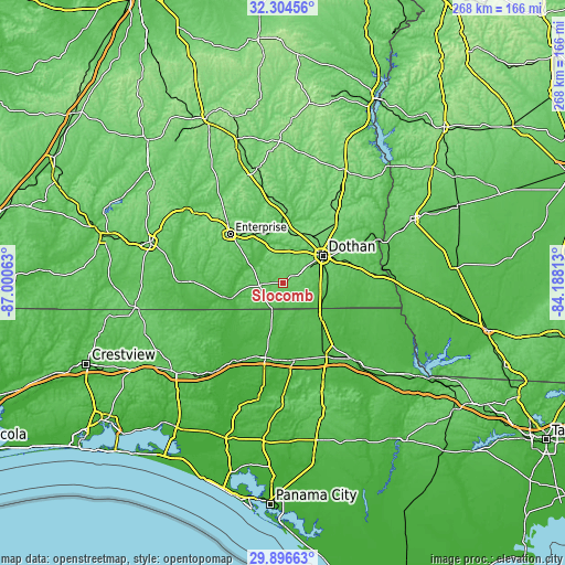 Topographic map of Slocomb