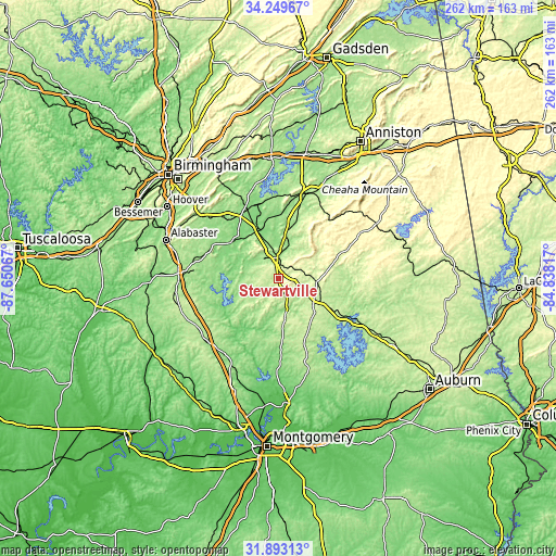 Topographic map of Stewartville