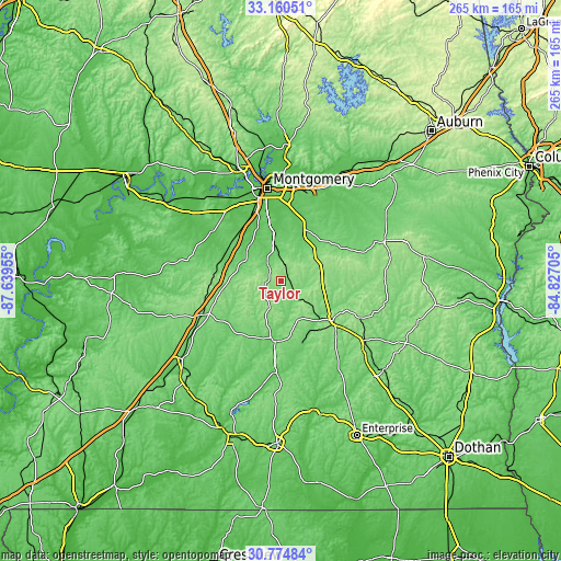 Topographic map of Taylor
