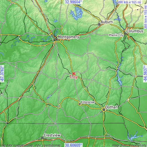 Topographic map of Troy