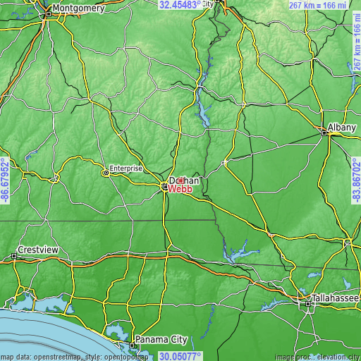 Topographic map of Webb