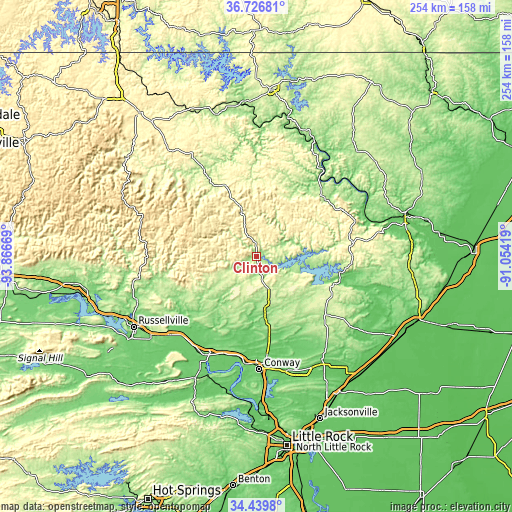 Topographic map of Clinton