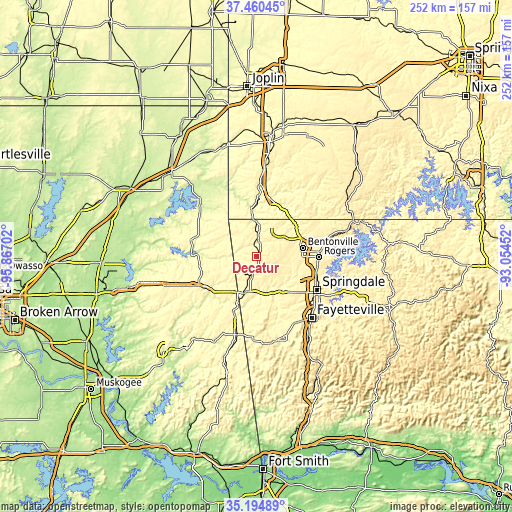 Topographic map of Decatur