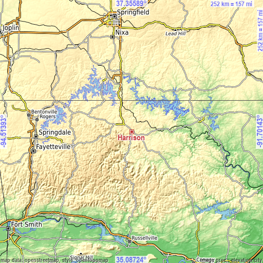 Topographic map of Harrison