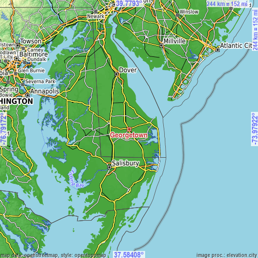 Topographic map of Georgetown