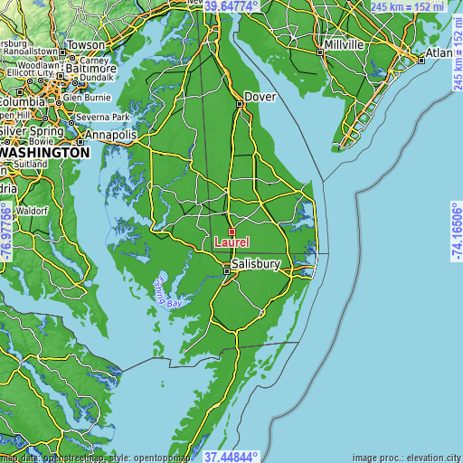 Topographic map of Laurel