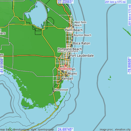 Topographic map of Andover