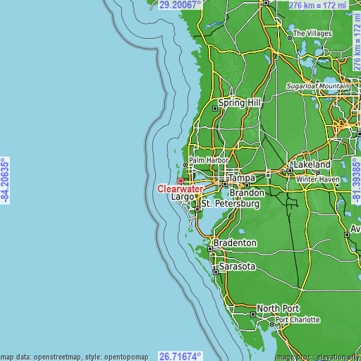 Topographic map of Clearwater