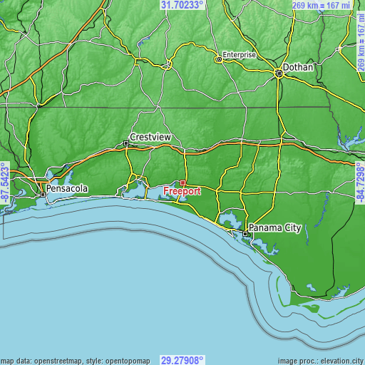 Topographic map of Freeport