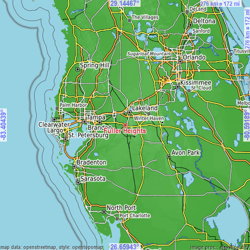 Topographic map of Fuller Heights