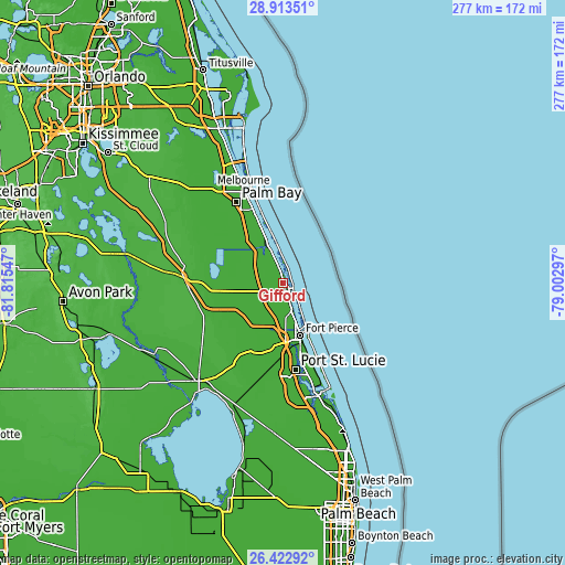 Topographic map of Gifford