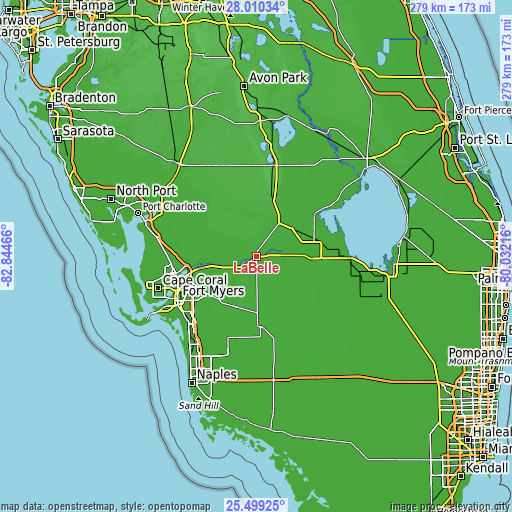 Topographic map of LaBelle