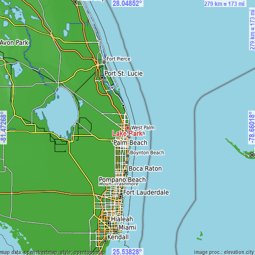 Topographic map of Lake Park