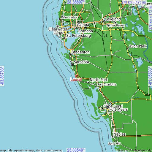 Topographic map of Laurel