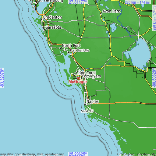 Topographic map of McGregor