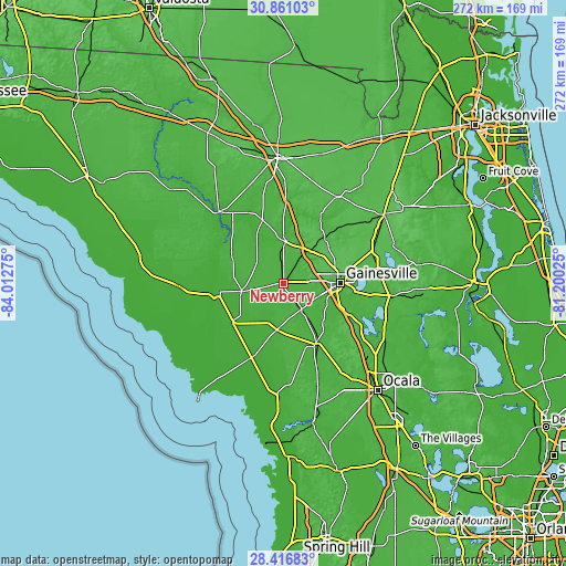 Topographic map of Newberry