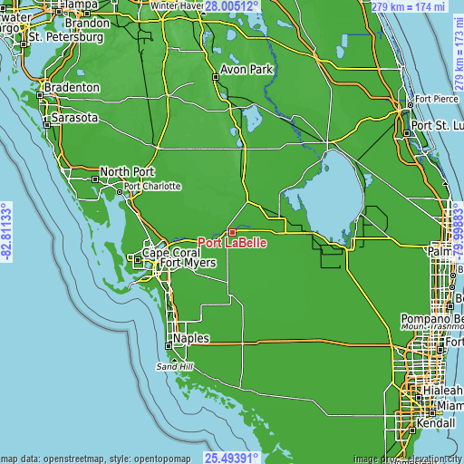 Topographic map of Port LaBelle